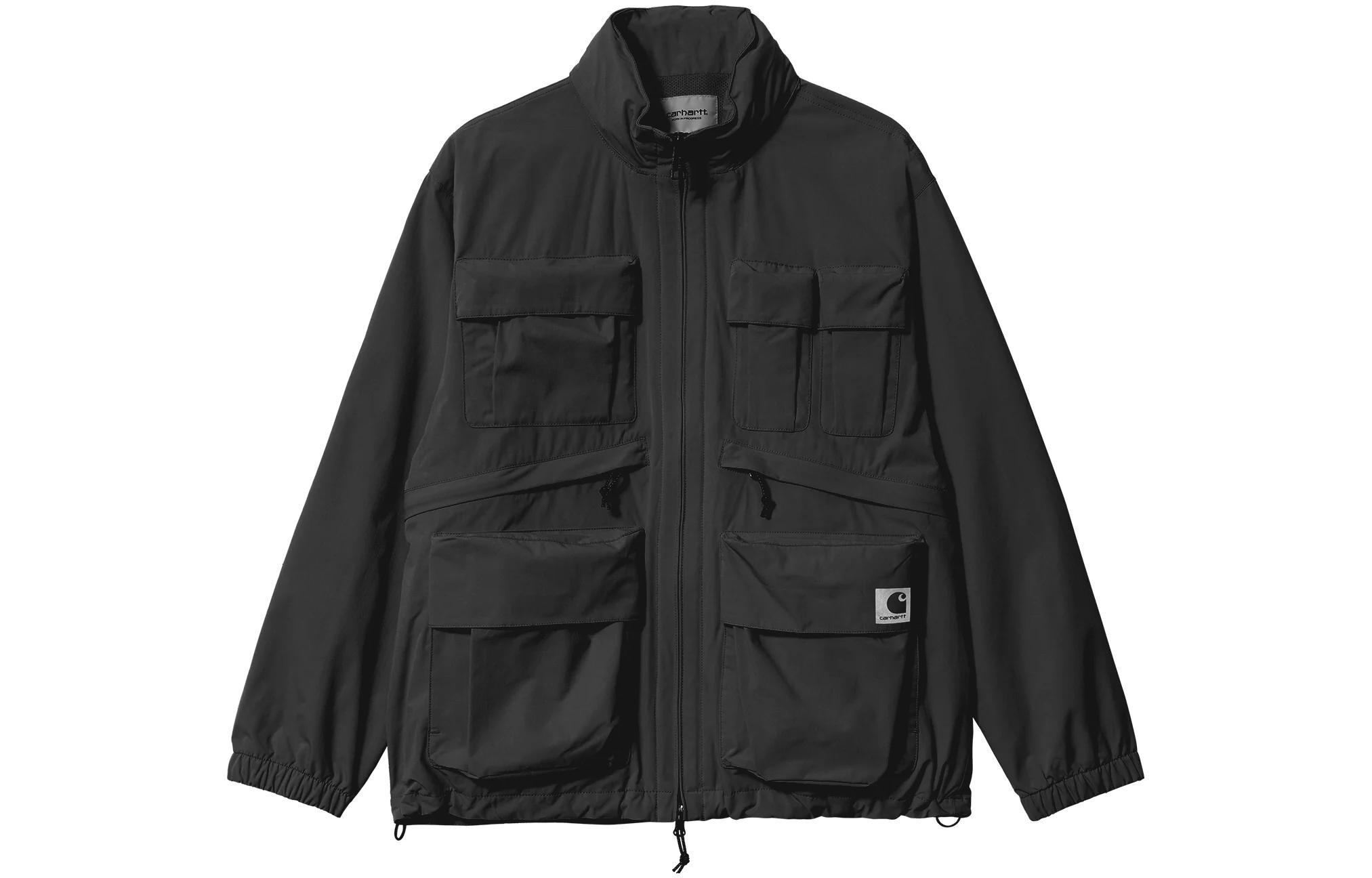 Carhartt WIP  Black Solid Drawstring Stand Collar Jacket. I031482-89-XX
