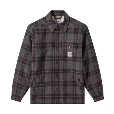 Carhartt WIP Brown Plaid Long Sleeve Shirt Jacket I029468-0FB