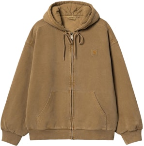 カーハート WIP ブラウン 無地 ジップアップ パーカー ジャケット. I029524 Order カーハート WIP ブラウン 無地 ジップアップ パーカー ジャケット. I029524