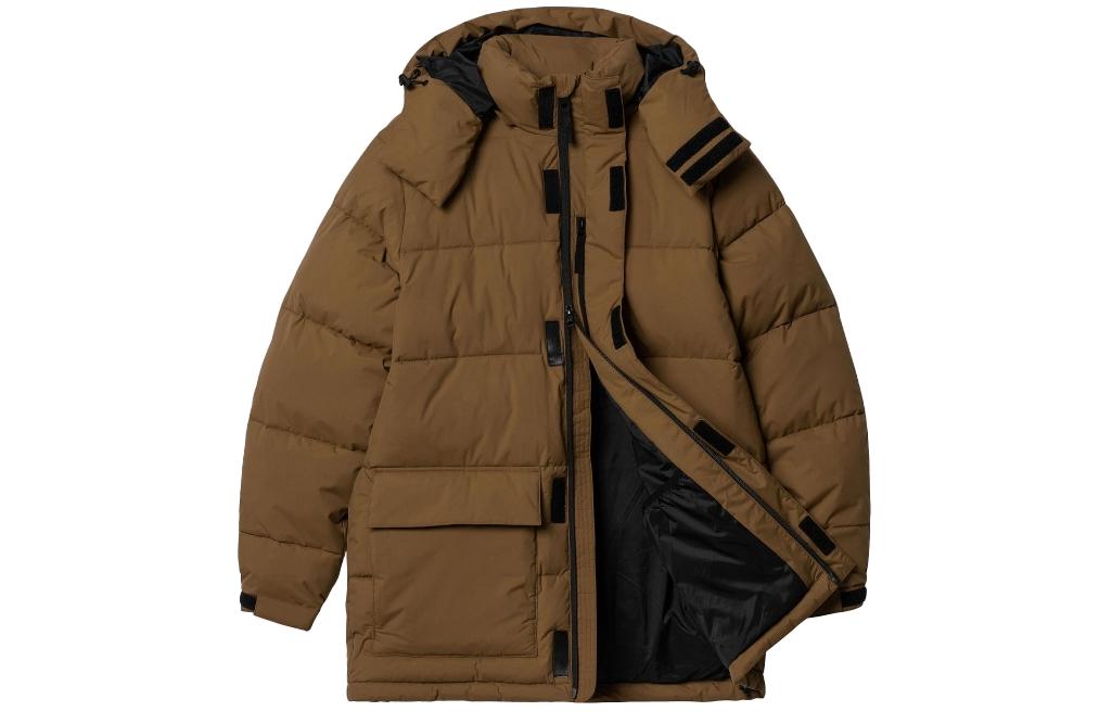 Shop 칼하트 WIP 브라운 솔리드 릴랙스드핏 지퍼 후드 자켓. I032267-1CN-XX