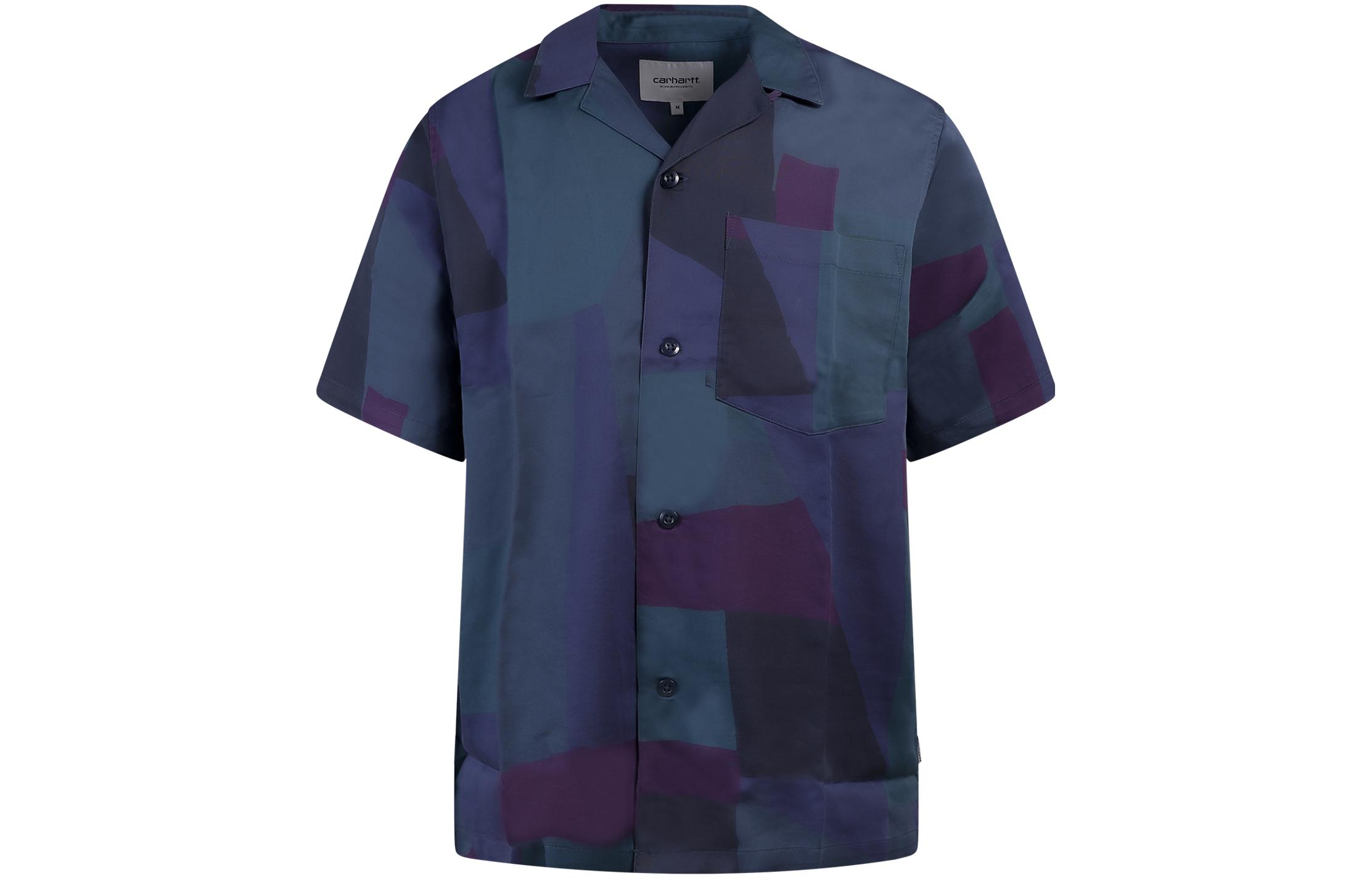 Carhartt WIP  Colorblock Polo Shirt Blue Short Sleeve I030040-0PE-XX