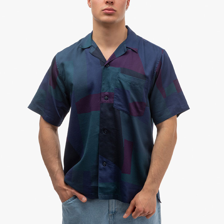 Shop Carhartt WIP  Colorblock Polo Shirt Blue Short Sleeve I030040-0PE-XX