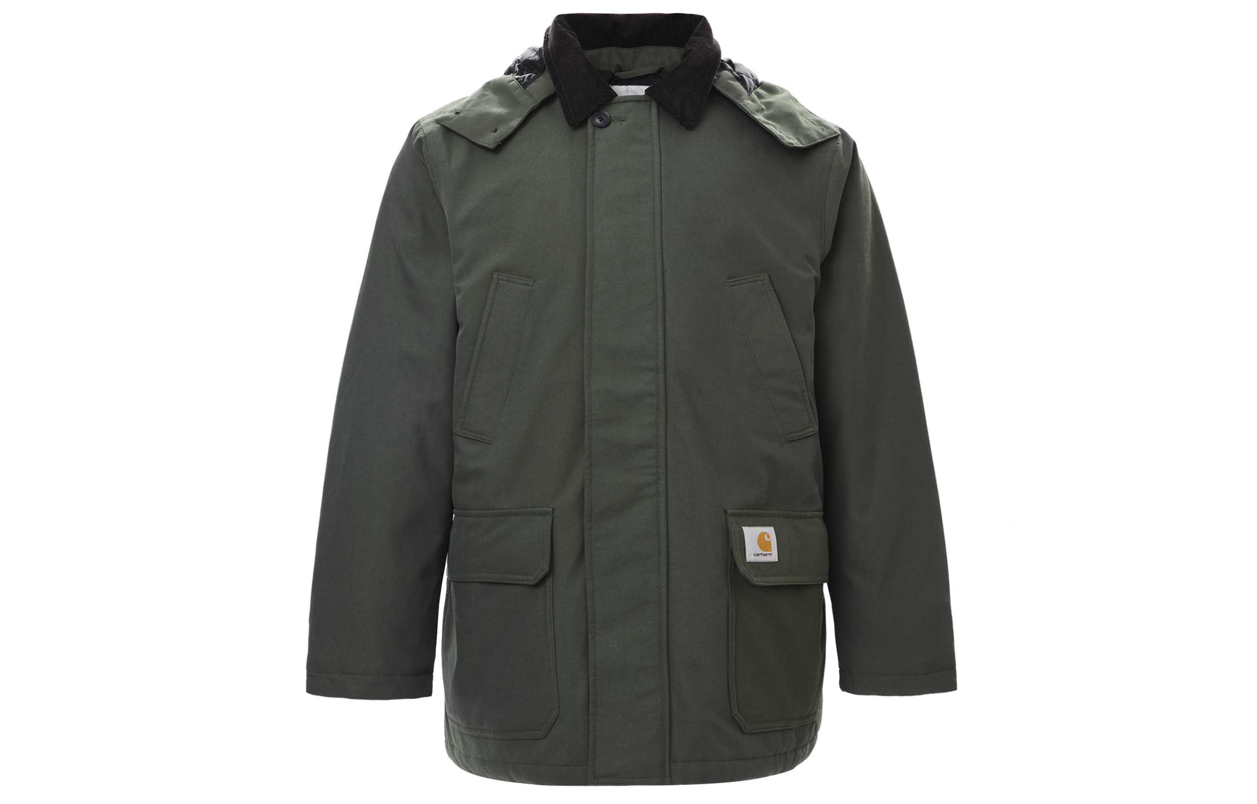 Carhartt WIP  Detachable Hood Parka Coat Military Green. I030831-0ZO-XX-03