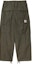 Lookbook Carhartt WIP Green Relaxed Cargo Pants with Zipper Fly and Square Label. I032967-63-02