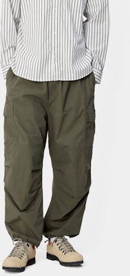 Carhartt WIP Green Relaxed Cargo Pants with Zipper Fly and Square Label. I032967-63-02 Shop Carhartt WIP Green Relaxed Cargo Pants with Zipper Fly and Square Label. I032967-63-02