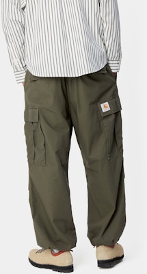 Carhartt WIP Green Relaxed Cargo Pants with Zipper Fly and Square Label. I032967-63-02 Purchase Carhartt WIP Green Relaxed Cargo Pants with Zipper Fly and Square Label. I032967-63-02