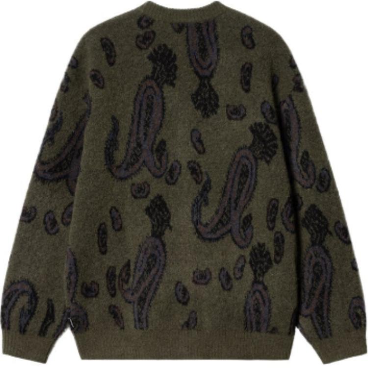 Carhartt WIP  Green V-Neck Long Knit Cardigan with Full Print Design. I032351-1UK-XX 圖 3