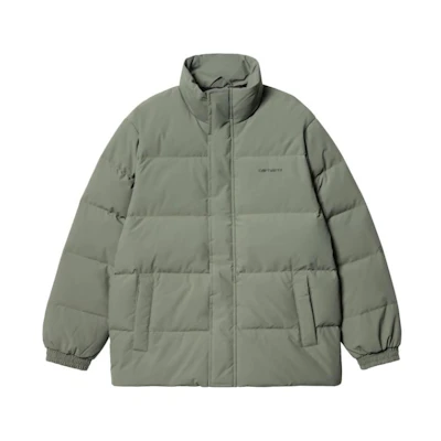Carhartt WIP Green Zip-Up Stand Collar Cotton Jacket I029450-0FY