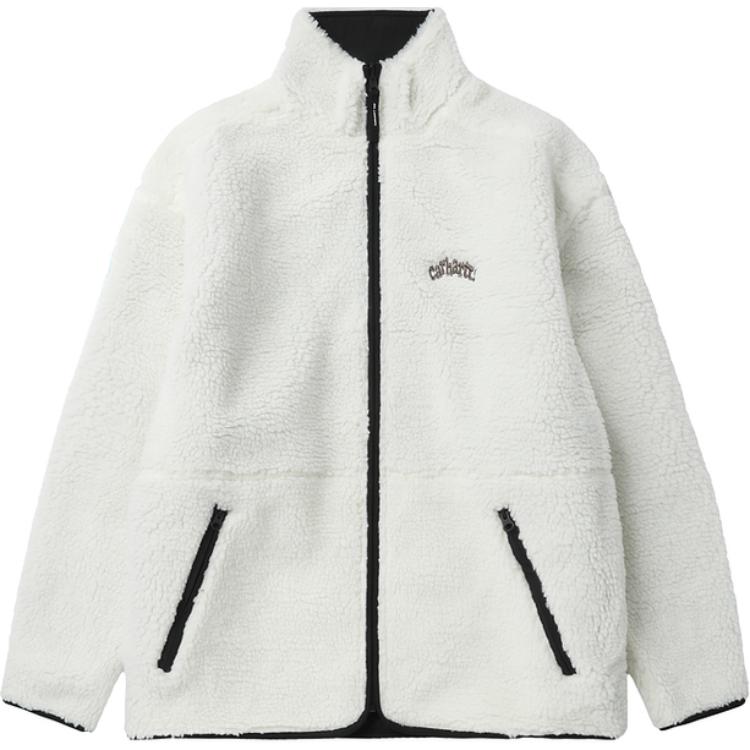 Carhartt WIP  Heart Letter Embroidered Oversized Fleece Jacket Off-White. CHXJKA242008N-IVB