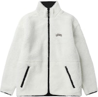 Carhartt WIP Heart Letter Embroidered Oversized Fleece Jacket Off-White. CHXJKA242008N-IVB Carhartt WIP Heart Letter Embroidered Oversized Fleece Jacket Off-White. CHXJKA242008N-IVB
