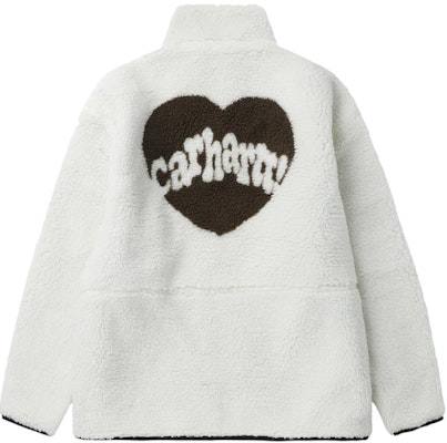 カーハートWIP ハートロゴ刺繍 オーバーサイズ フリースジャケット オフホワイト. CHXJKA242008N-IVB Lookbook カーハートWIP ハートロゴ刺繍 オーバーサイズ フリースジャケット オフホワイト. CHXJKA242008N-IVB