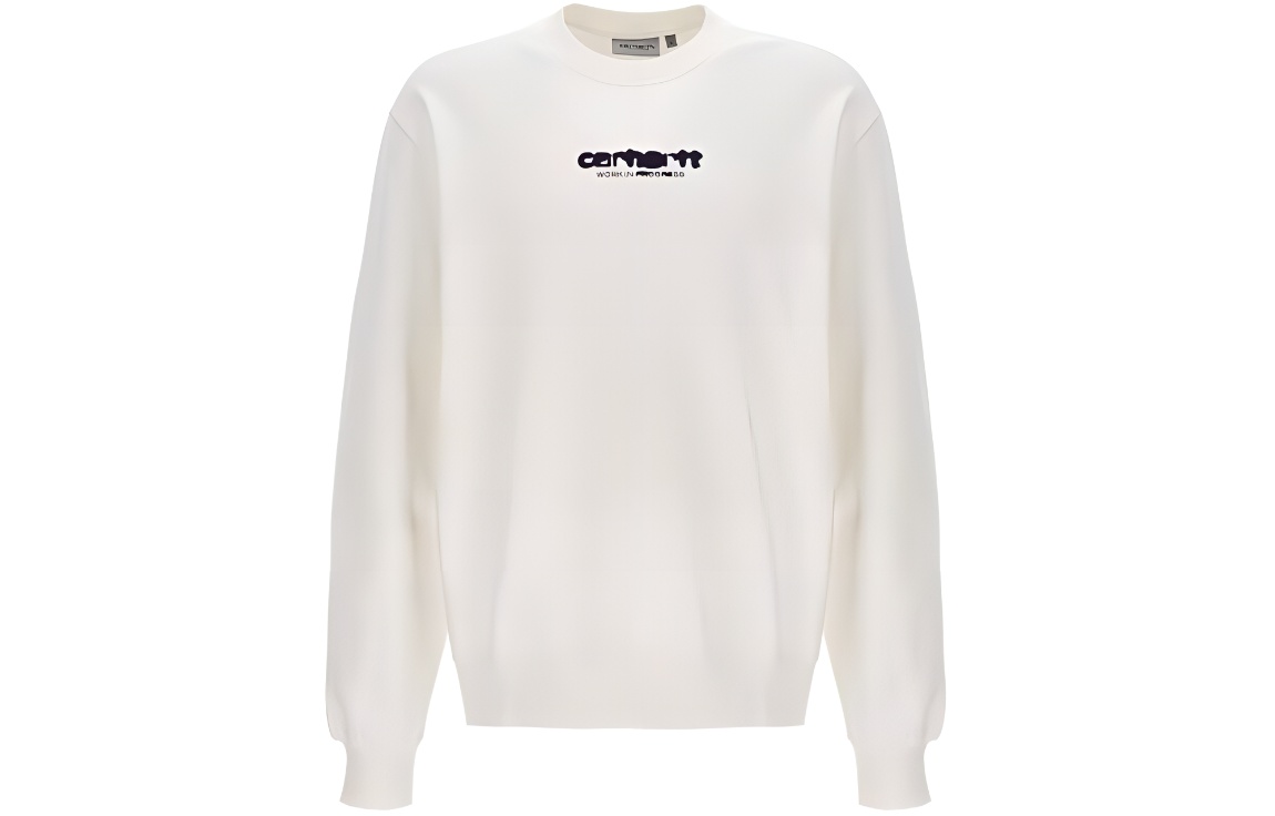 Carhartt WIP 'Ink Bleed' Crewneck Sweatshirt White Long Sleeve Pullover I032866-20D-06