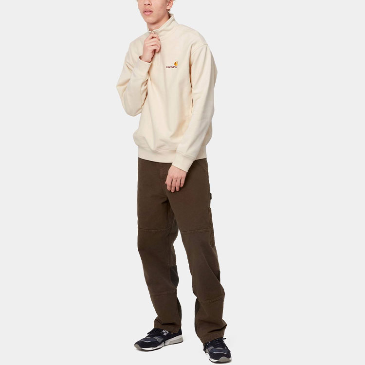Details for Carhartt WIP  Logo Crewneck Sweatshirt Off-White Long Sleeve. I027014-05-XX