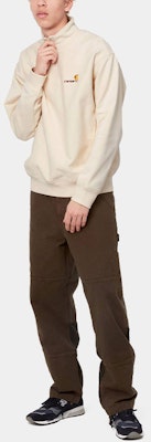 Carhartt WIP Logo Crewneck Sweatshirt Off-White Long Sleeve. I027014-05-XX Details for Carhartt WIP Logo Crewneck Sweatshirt Off-White Long Sleeve. I027014-05-XX