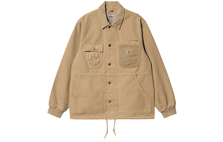 Carhartt WIP  Logo Shirt Jacket Multi-Pocket Solid Khaki Color I030439-07E-GD 圖 2