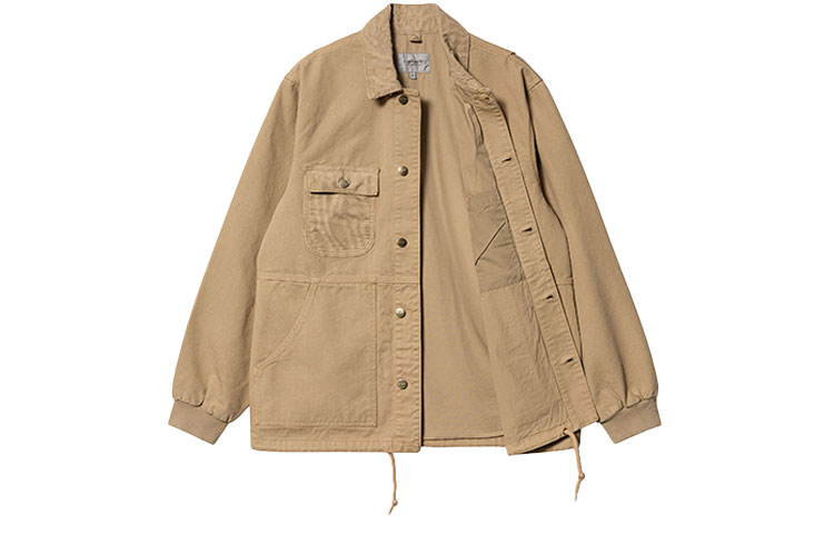 Carhartt WIP  Logo Shirt Jacket Multi-Pocket Solid Khaki Color I030439-07E-GD 圖 3