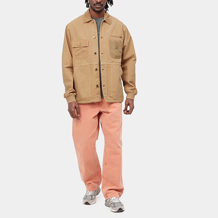 Carhartt WIP  Logo Shirt Jacket Multi-Pocket Solid Khaki Color I030439-07E-GD 圖 5