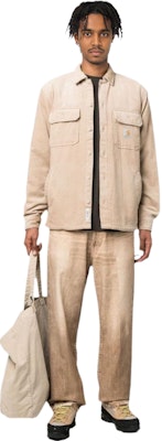 Carhartt WIP Long Sleeve Corduroy Jacket Khaki with Logo Patch. I028827-G1-XX Lookbook Carhartt WIP Long Sleeve Corduroy Jacket Khaki with Logo Patch. I028827-G1-XX