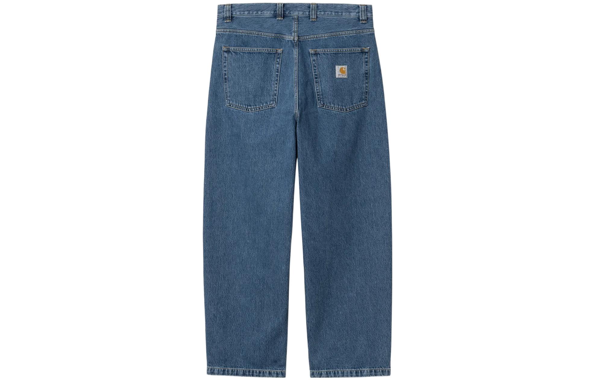 Lookbook Carhartt WIP 宽松高腰直筒牛仔裤 蓝色 I031246-01-12
