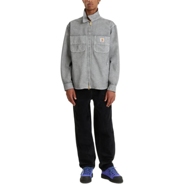 Shop 칼하트 WIP 루즈핏 집업 워크 자켓 그레이 I032369-1TV-06