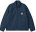 Order Carhartt WIP Navy Blue Logo Print Zip-Up Workwear Jacket. I030829-1Q6-XX