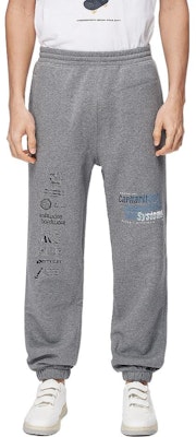Carhartt WIP Seluar Jogger Bercetak Relaxed Fit Straight-Leg Mid-Rise. CHXPTI029579H 1