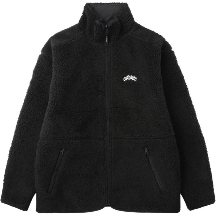 Carhartt WIP  Reversible Fleece Jacket with Heart Letter Embroidery Black CHXJKA242008N-BKX