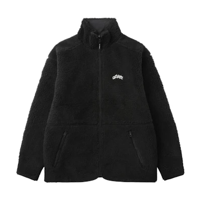 Carhartt WIP Reversible Fleece Jacket with Heart Letter Embroidery Black CHXJKA242008N-BKX