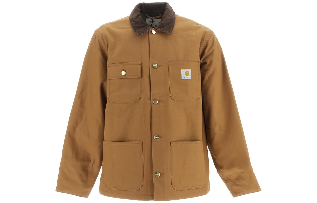 Carhartt WIP  Solid Brown Single-Breasted Long-Sleeve Jacket I015261-00-S01