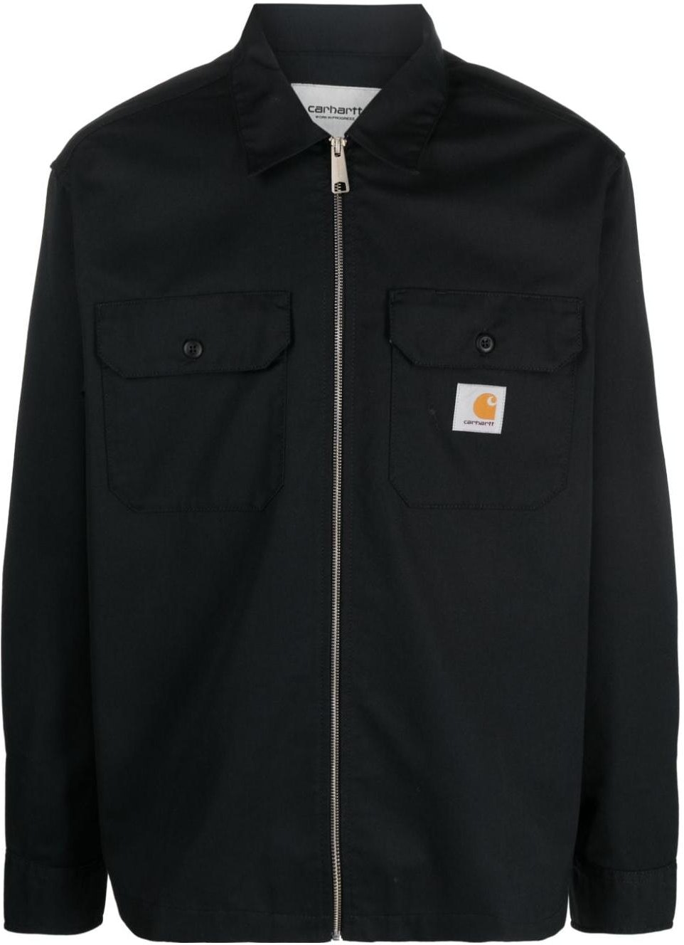 carhartt-wip-solid-casual-zip-up-collar-jacket-black-i032839