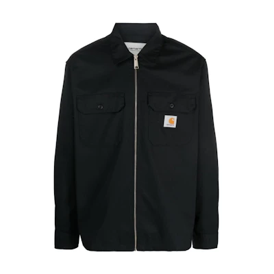 Carhartt WIP Solid Casual Zip-Up Collar Jacket Black I032839