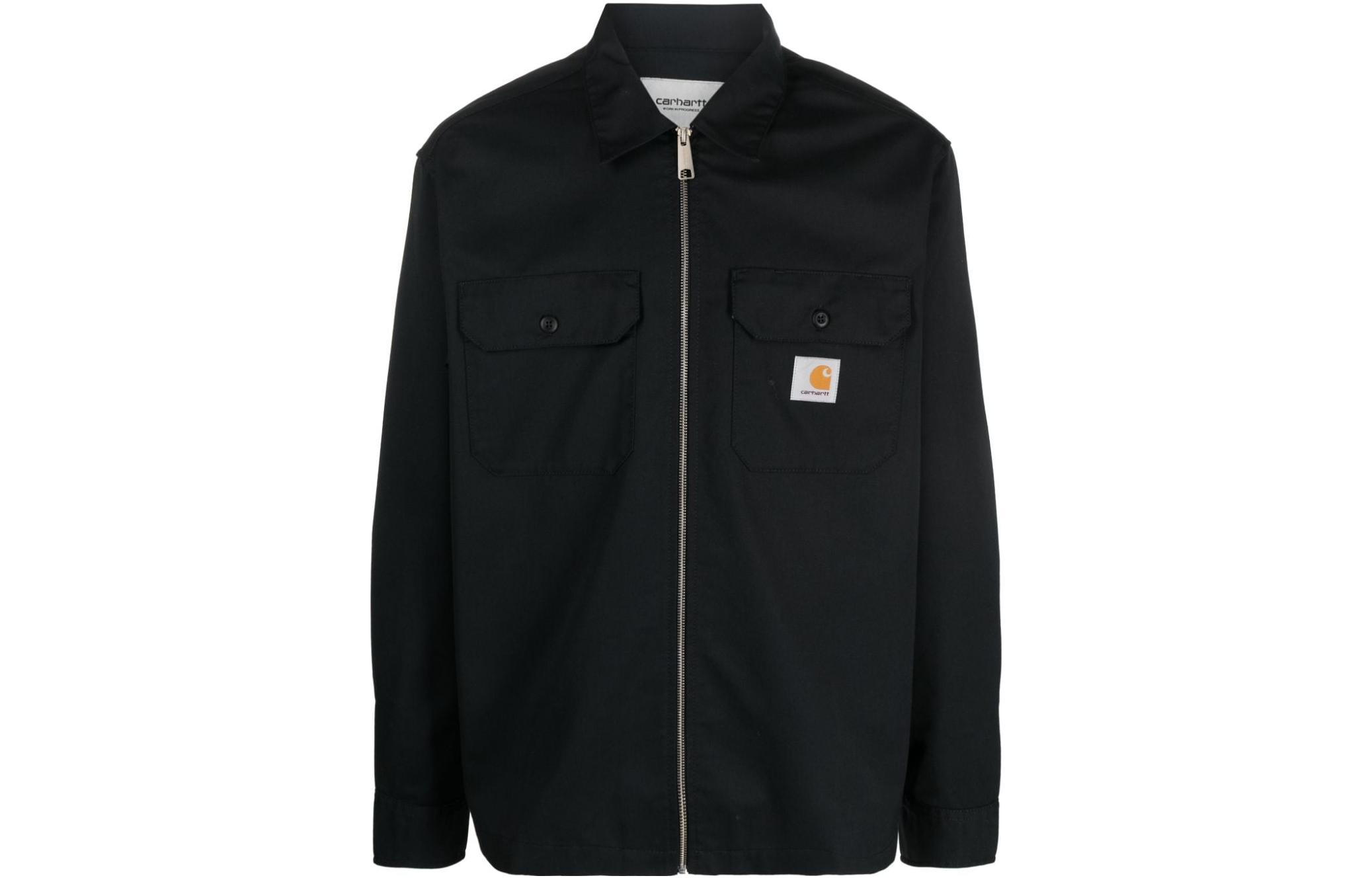 Order Chaqueta Negra Casual con Cremallera y Cuello Carhartt WIP Solid. I032839