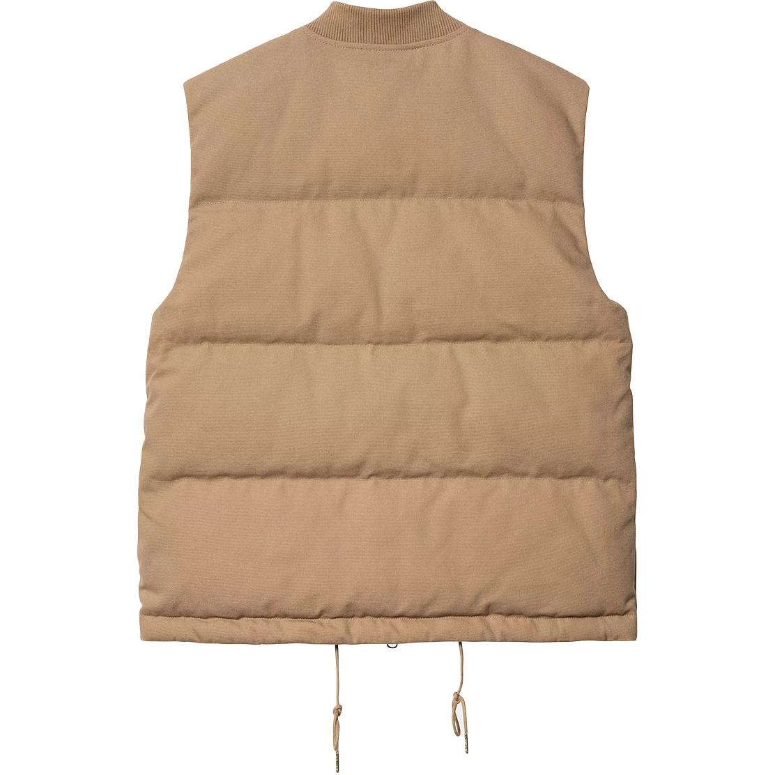 Carhartt WIP  Solid Color Baseball Collar Pocket Zip Vest Brown I033894-2FS-XX 圖 3