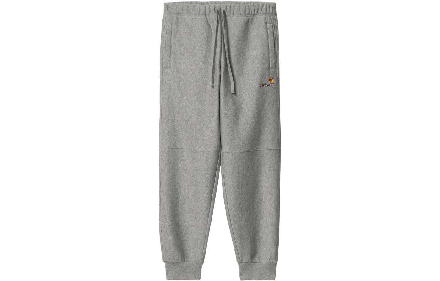 Carhartt WIP  Solid Color Embroidered Drawstring Sweatpants Grey. I027042-V6-XX