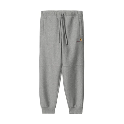 Carhartt WIP Solid Color Embroidered Drawstring Sweatpants Grey. I027042-V6-XX