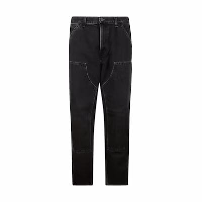 Carhartt WIP Solid Color Straight-Leg Denim Zip Pants Black I032699890632
