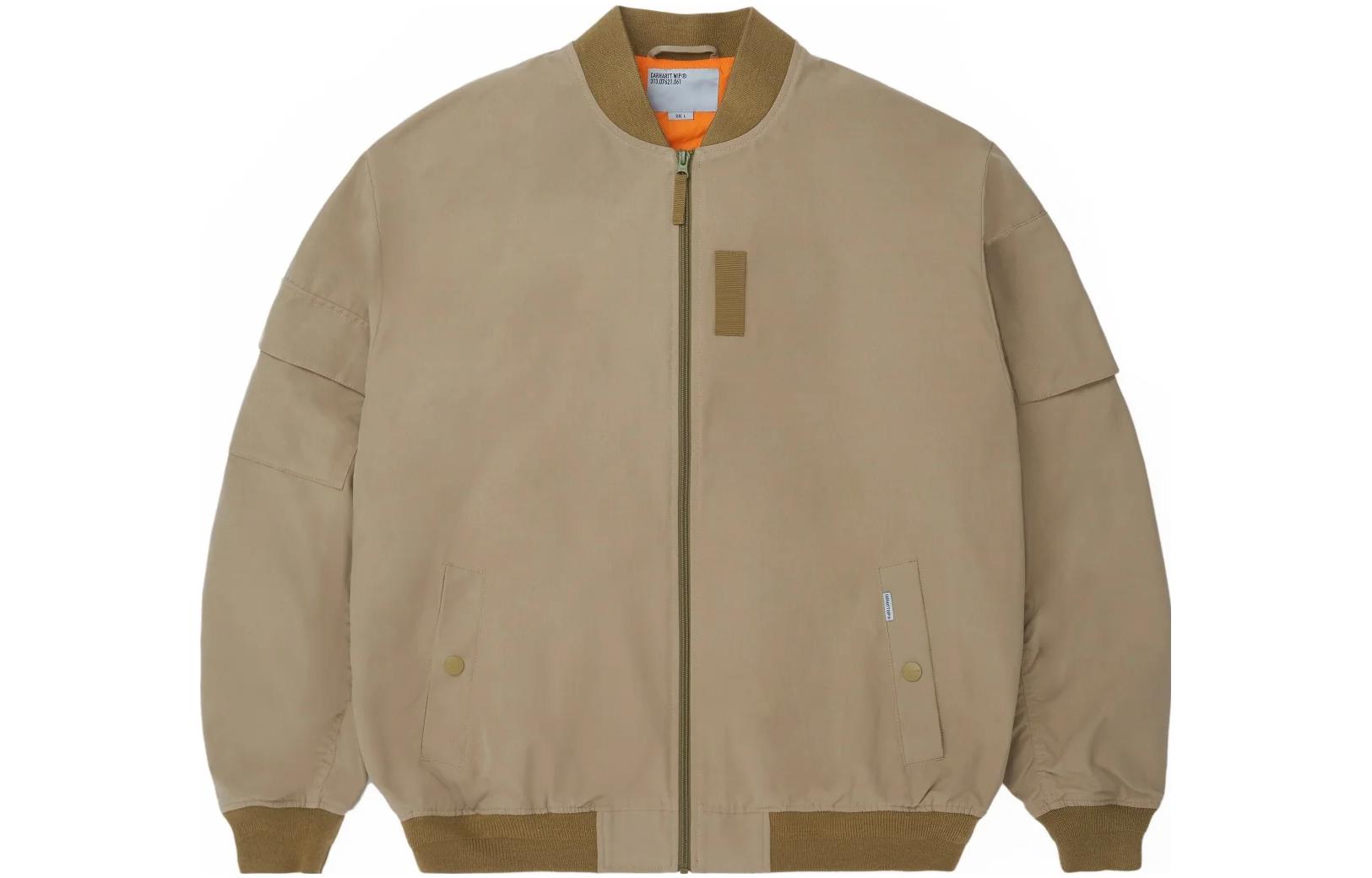 Carhartt WIP  Solid Color Zip-Up Bomber Jacket with Dual Pockets A231022-1EV-XX 圖 2