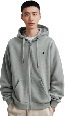 Carhartt WIP Solid Color Zip-Up Hoodie Long Sleeve CHXSWA212047H-GYX Cheap Carhartt WIP Solid Color Zip-Up Hoodie Long Sleeve CHXSWA212047H-GYX