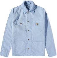 Carhartt WIP Solid Pocket Button-Up Long Sleeve Shirt Blue I026480-1HF-FH Carhartt WIP Solid Pocket Button-Up Long Sleeve Shirt Blue I026480-1HF-FH