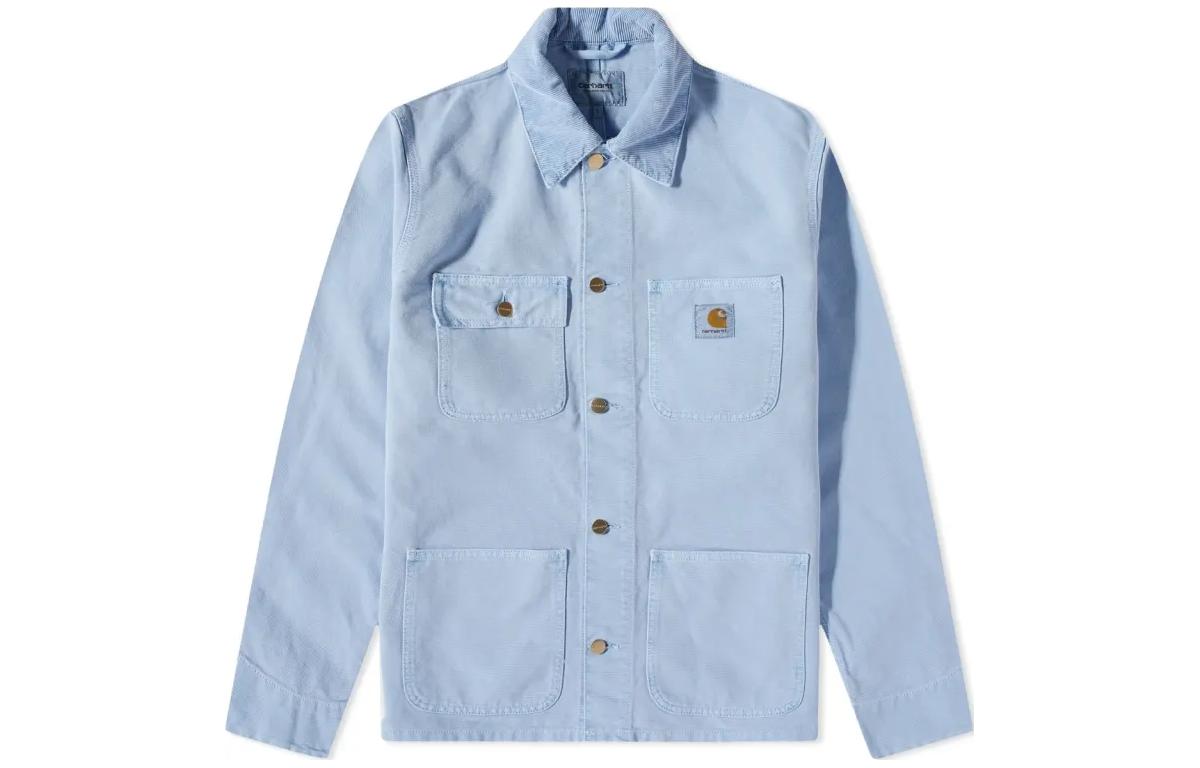 Order Carhartt WIP  Solid Pocket Button-Up Long Sleeve Shirt Blue I026480-1HF-FH