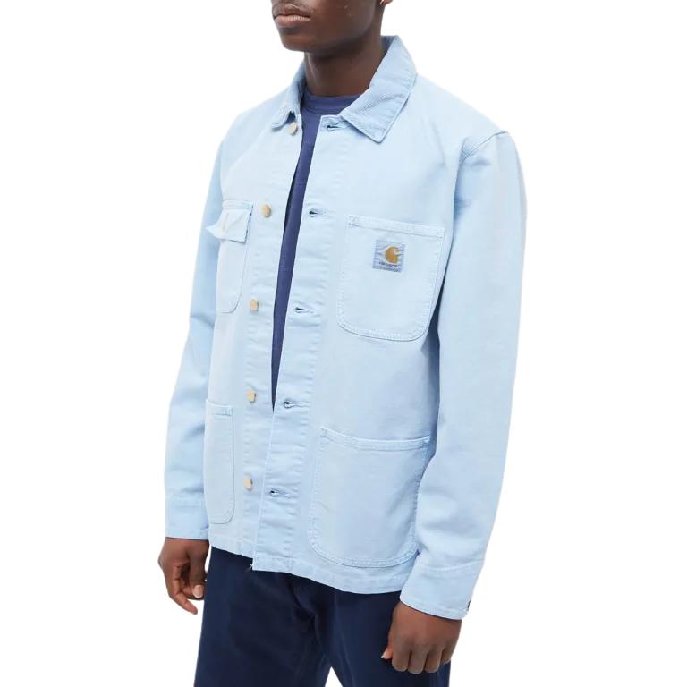 Purchase Carhartt WIP  Solid Pocket Button-Up Long Sleeve Shirt Blue I026480-1HF-FH