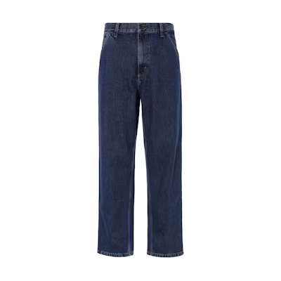 Carhartt WIP Solid Straight-Leg Long Jeans Blue Casual Denim Pants. I032024-D01-06