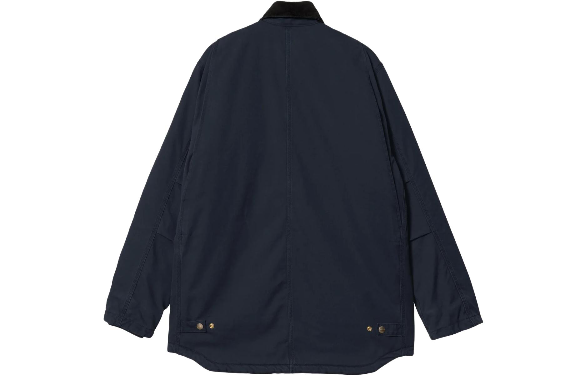 Lookbook Chaqueta Carhartt WIP Azul Marino con Cremallera y Cuello Split I031227-0DI-02