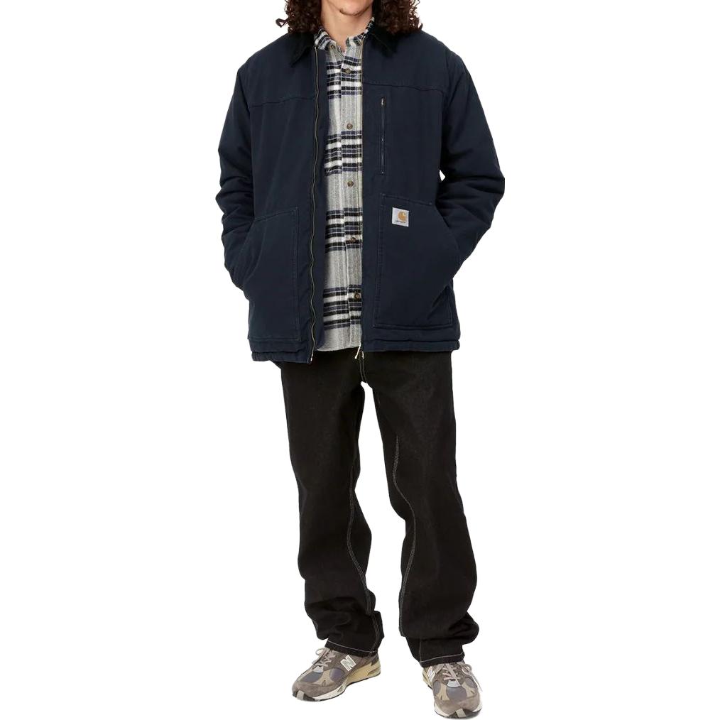 Purchase Chaqueta Carhartt WIP Azul Marino con Cremallera y Cuello Split I031227-0DI-02