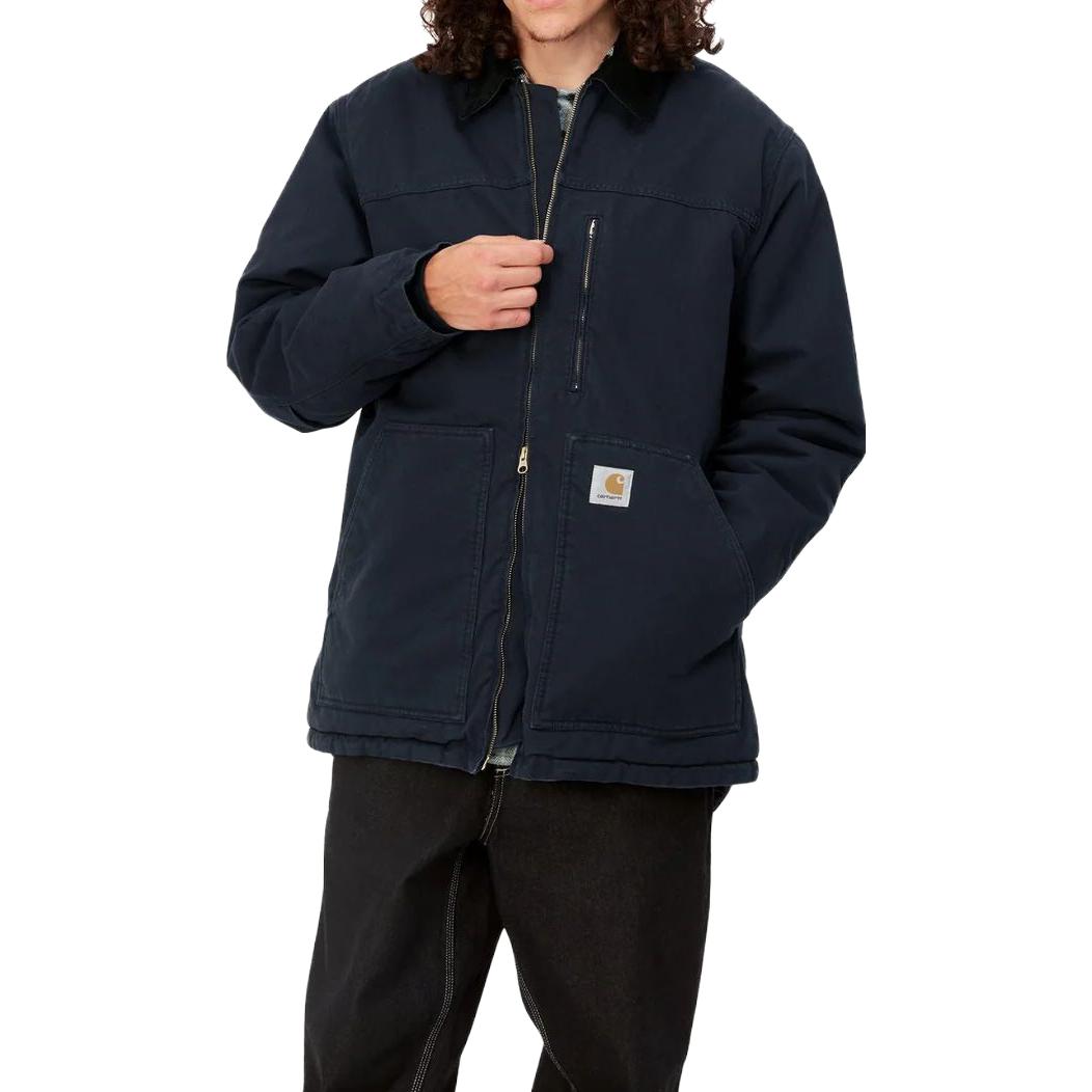Sizing Chaqueta Carhartt WIP Azul Marino con Cremallera y Cuello Split I031227-0DI-02