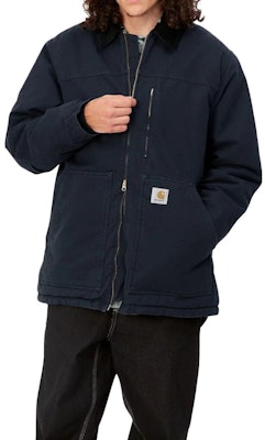 Chaqueta Carhartt WIP Azul Marino con Cremallera y Cuello Split I031227-0DI-02 Sizing Chaqueta Carhartt WIP Azul Marino con Cremallera y Cuello Split I031227-0DI-02