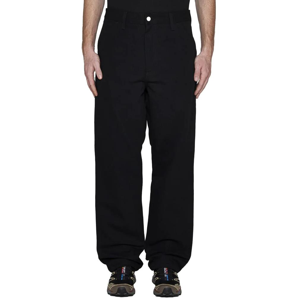 Shop カーハート WIP ストレートカット ミッドライズ ブラックデニムジーンズ I0314973-289-01