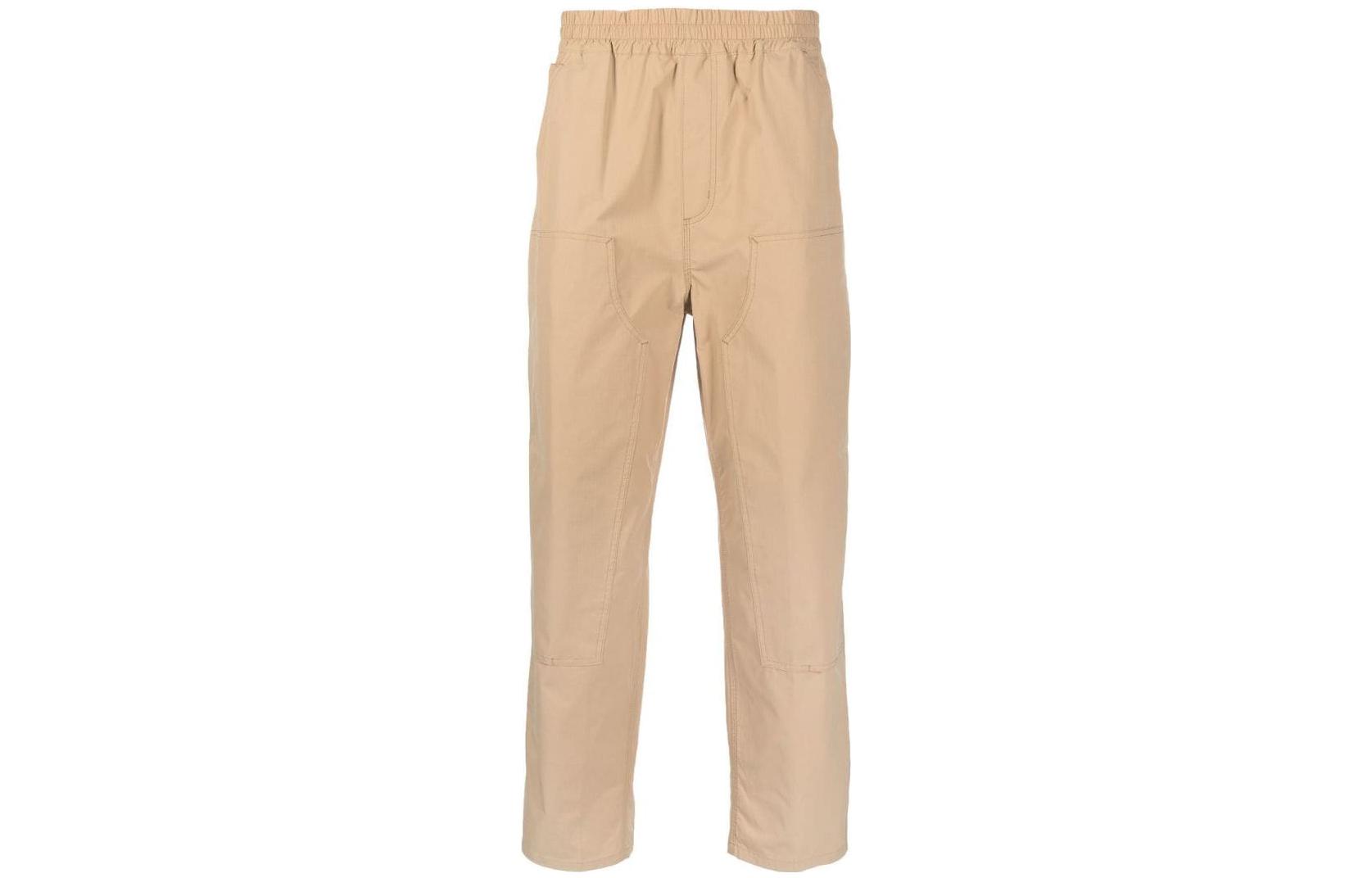 Carhartt WIP  Straight-Leg Elastic Waist Casual Pants Khaki I03062207EXX