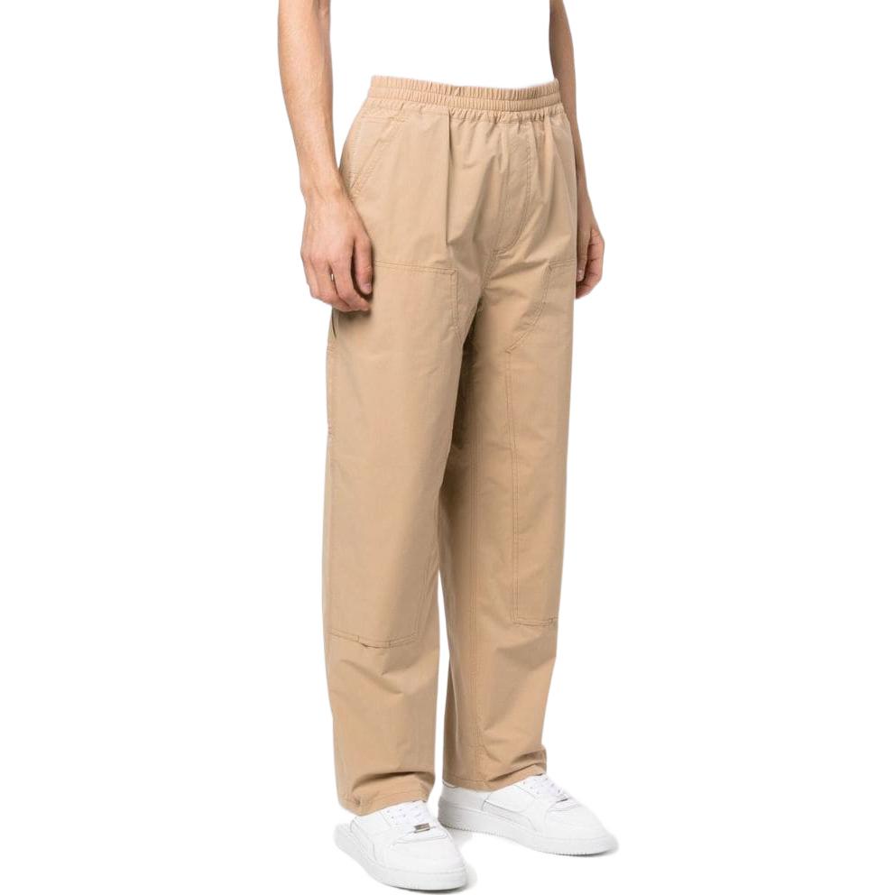 Shop Carhartt WIP  Straight-Leg Elastic Waist Casual Pants Khaki I03062207EXX