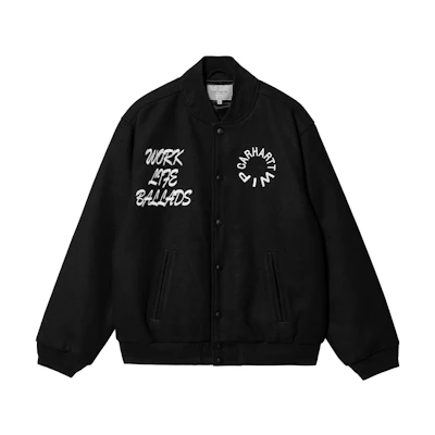 Carhartt WIP Varsity Bomber Jacket Letter Print Long Sleeve Baseball Style I03243589XX-412